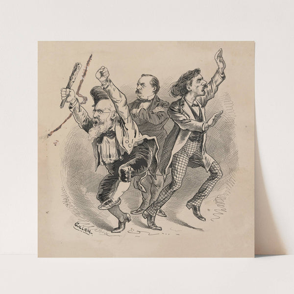 The frame of mind of the Irish and the Southern contingent when Cleveland was the leading Democratic candidate for presidency, 1883. (1883) by Bernard Gillam