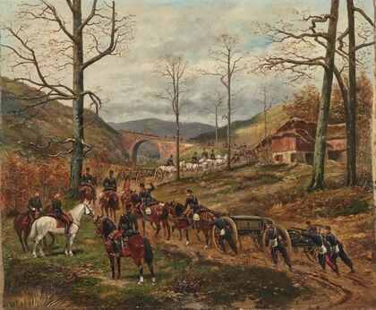 The French 90th Horse Artillery Advancing on Rezonville