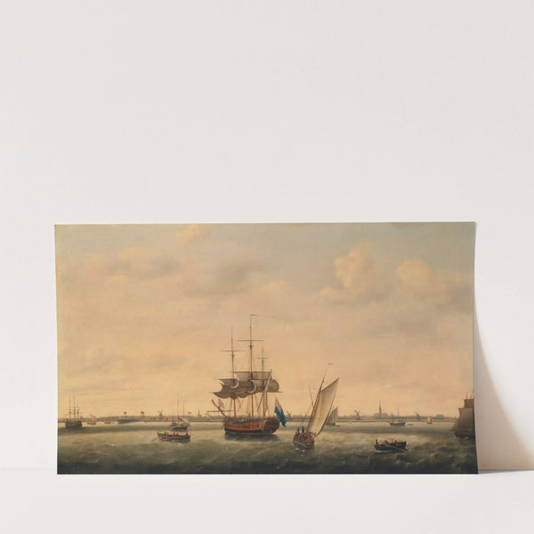 The Frigate ‘Surprise’ at Anchor off Great Yarmouth, Norfolk by Francis Holman