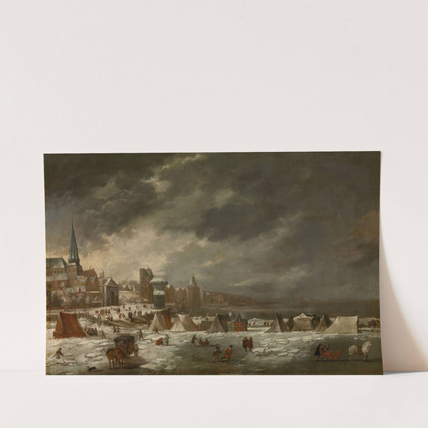 The Frozen Scheldt in Antwerp (1670) by Jan Peeters the elder