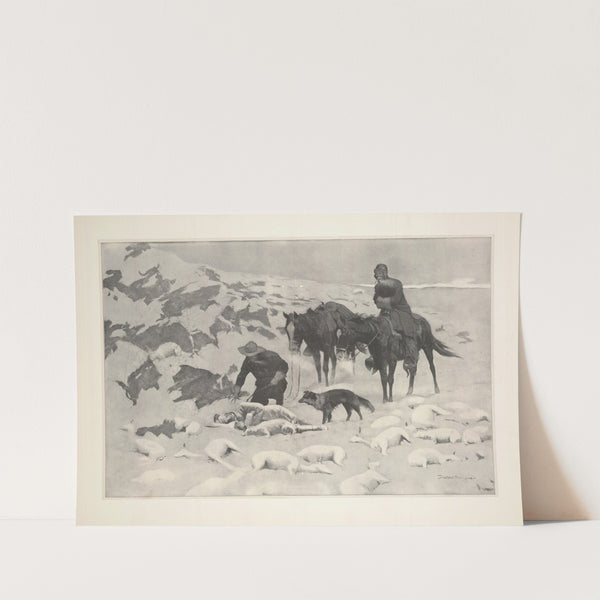 The Frozen Sheep-herder (1900) by Frederic Remington