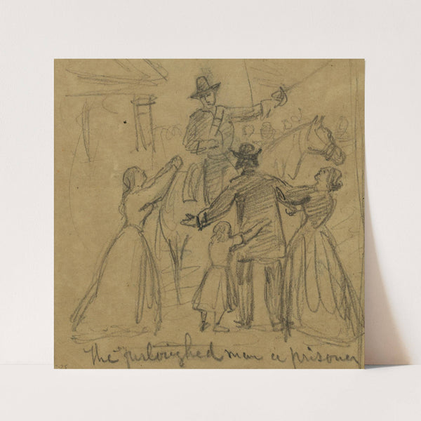 The furloughed man a prisoner (1864) by Alfred Rudolph Waud