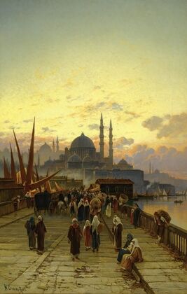 The Galata Bridge, Constantinople