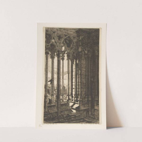 The Gallery, Nôtre-Dame Cathedral, Paris by Charles Meryon