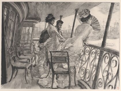 The Gallery of H.M.S. Calcutta (Souvenir of a Ball on Shipboard) (1876)