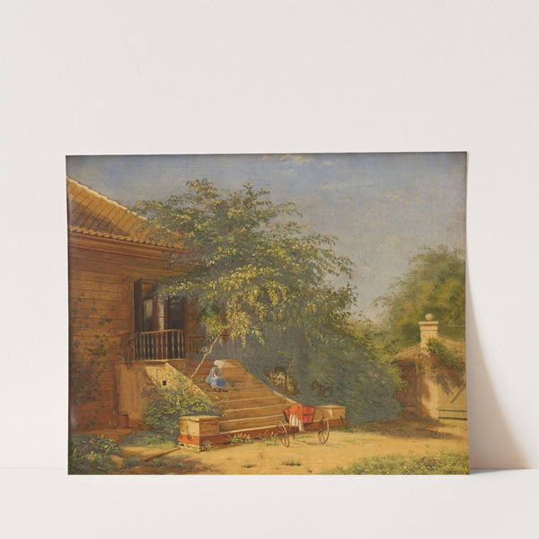 The Garden Steps Leading to the Painter Christen Købke's Studio at Blegdammen, Copenhagen by Frants Diderik Bøe