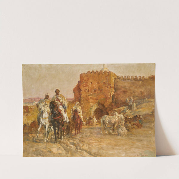 The gate of Bab Guissa, fez by Henri Émilien Rousseau