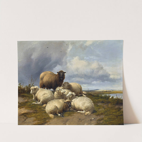 The gathering storm canterbury meadows by Thomas Sidney Cooper