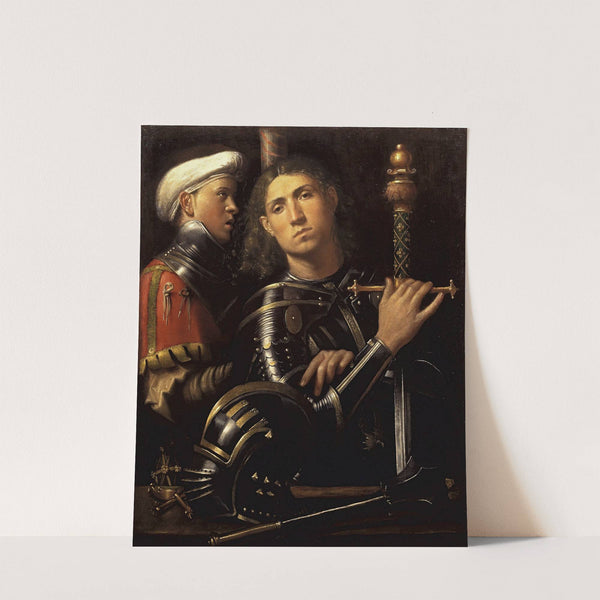 The 'Gattamelata'. Man in armour with a squire by Giorgione