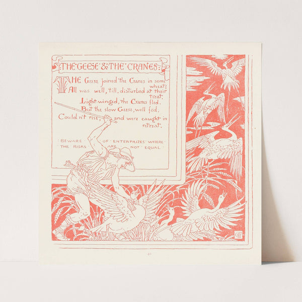 The Geese and the Cranes (1908) by Walter Crane
