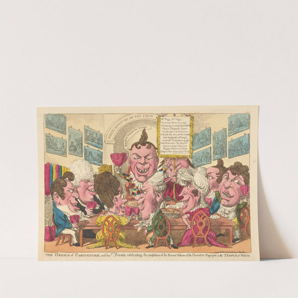 The genius of caricature, and his friends celebrating the completion of the second volume of the Caricature magazine (1808) by George Moutard Woodward