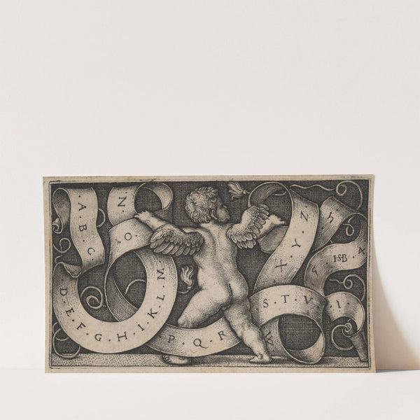 The genius with the alphabet (1542) by Sebald Beham