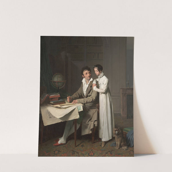 The Geography Lesson (Portrait of Monsieur Gaudry and His Daughter) (1812) by Louis Léopold Boilly