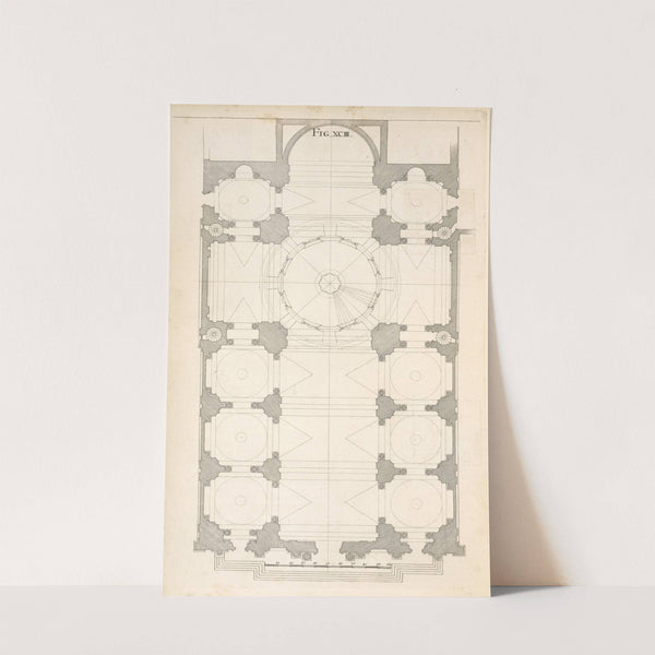 The geometrical plan of the church of S. Ignatius at Rome by Andrea Pozzo