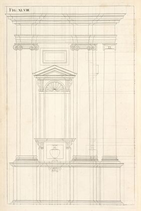The geometrical upright of the foregoing Ionick design.
