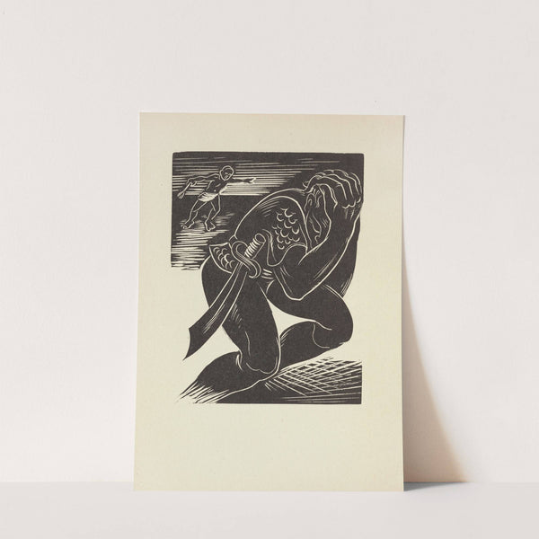 The giant holler out, he hold him head (1946) by Letterio Calapai