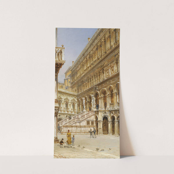 The Giants' Staircase In The Courtyard Of The Doge's Palace by Giovanni Grubacs