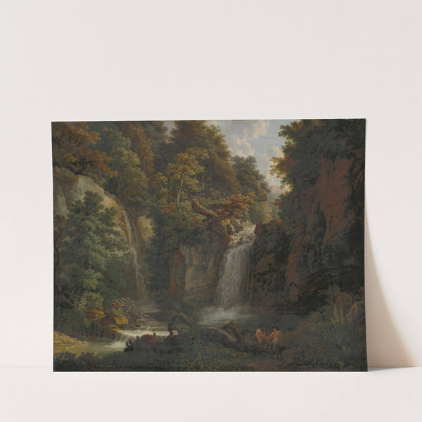 The Giessen near Zeglingen with Two Satyrs Playing the Panflute by Peter Birmann