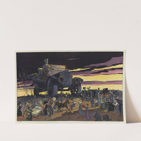 The god of their idolatry — sacrifice offerings to the gasolene chuggernaut (1910) by Albert Levering