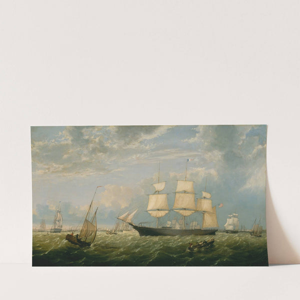 The Golden State Entering New York Harbor (1854) by Fitz Henry Lane