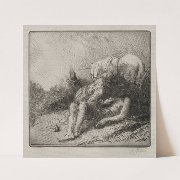 The Good Samaritan (c. 1857–1911) by Alphonse Legros