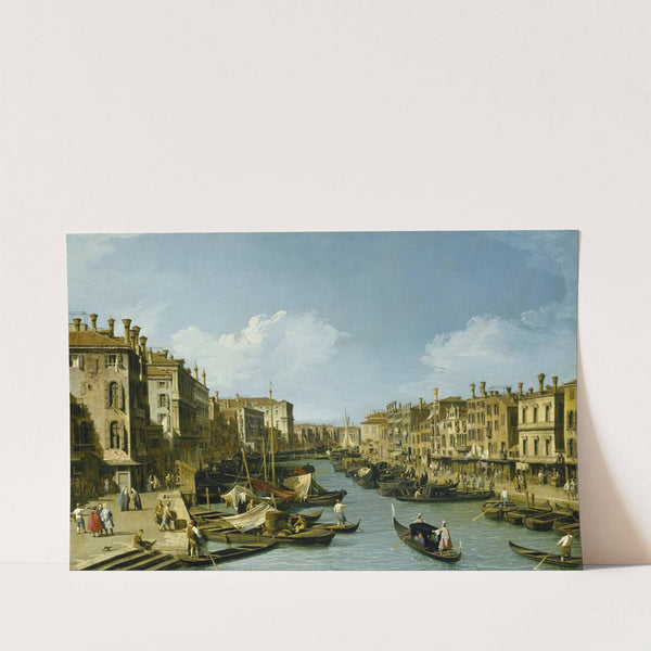 The Grand Canal near the Rialto Bridge, Venice by Canaletto