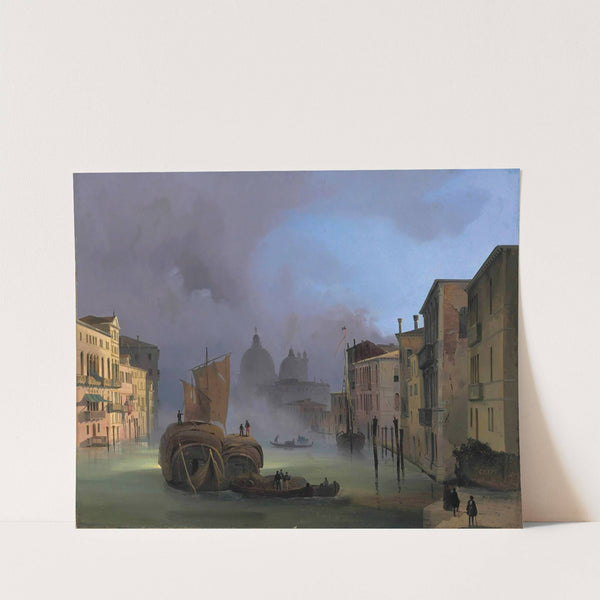 The Grand Canal, Venice, From The Ponte Dell'accademia, With Santa Maria Della Salute by Ippolito Caffi