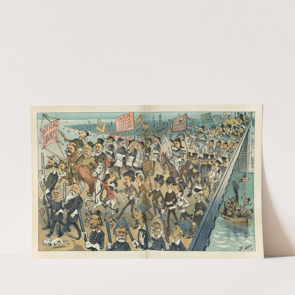The grand opening march over the Brooklyn Bridge by Frederick Burr Opper