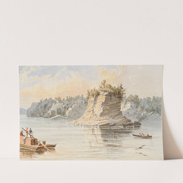 The Grand Tower, 80 Miles Above the Mouth of the Ohio, #64 by Seth Eastman