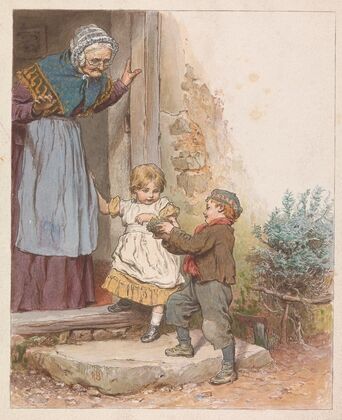 The Grandmother with her Grandchildren — size preview