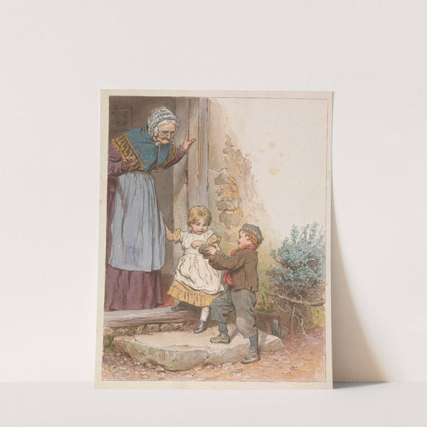 The Grandmother with her Grandchildren by Robert Barnes