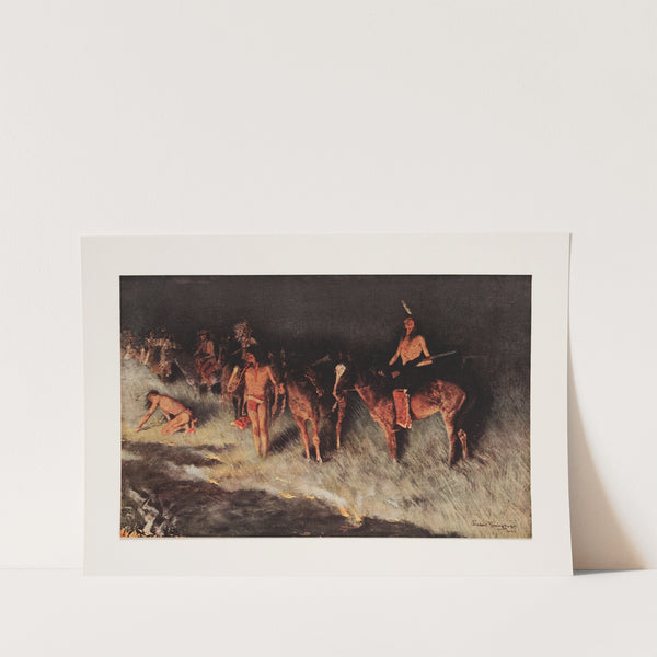 The grass fire (1908) by Frederic Remington
