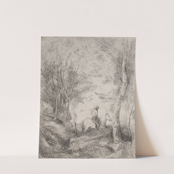 The Great Cavalier in the Wood by Jean-Baptiste-Camille Corot