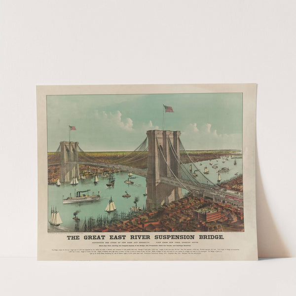 The great East River suspension bridge (1890) by Currier & Ives.