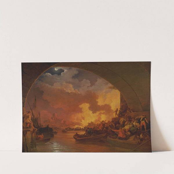 The Great Fire of London (ca. 1797) by Philip James de Loutherbourg