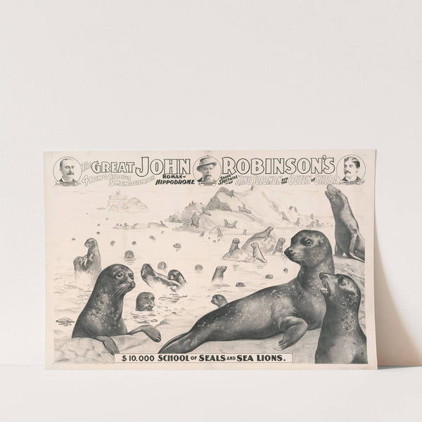 The great John Robinson’s 4 ring circus…0,000 school of seals and sea lions (1900) by Russell, Morgan & Co.