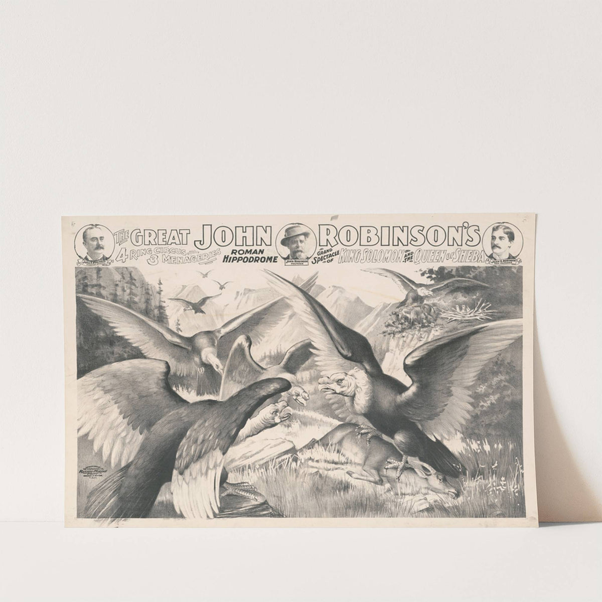 The great John Robinson’s 4 ring circus, 3 menageries, Roman hippodrome… King Solomon & the Queen of Sheba (1900) by Russell, Morgan & Co.