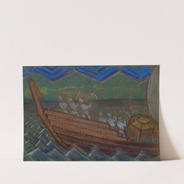 The Great Kalevala, defending Sampo from the boat with archers (1906-1930) by Akseli Gallen-Kallela