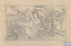 The Great Kalevala, Poem II, sketch. Väinämöinen and eagle ‘Kokkolintu’.