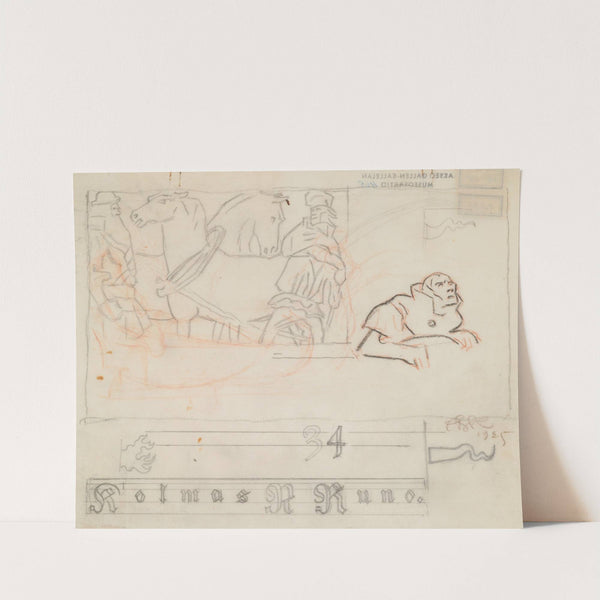 The Great Kalevala, Poem III, sketch (between 1906 and 1930) by Akseli Gallen-Kallela