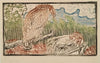 The Great Kalevala, woodcut print of Väinämöinen and the eagle