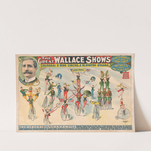 The Great Wallace shows ; Colossal 3 ring circus, 2 elevated stages (1898) by Courier Litho. Co.
