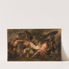 The Greeks and the Trojans Fighting Over the Body of Patroclus by Antoine Joseph Wiertz