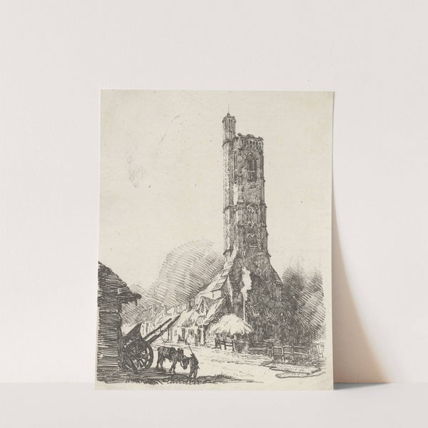 The Greyfriars Tower, Lynn, as it appeared 1801 by Robert Dixon