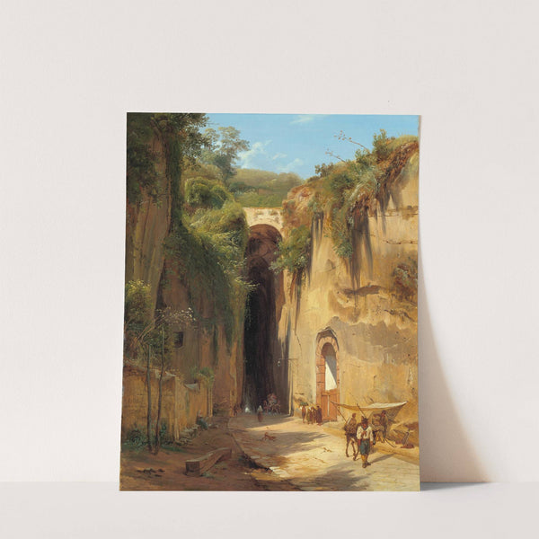 The Grotto of Posillipo at Naples by Antonie Sminck Pitloo
