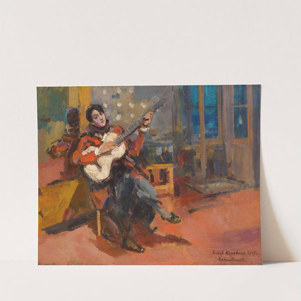 The Guitar Player by Konstantin Alexeevich Korovin