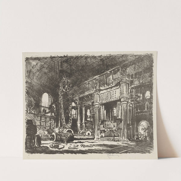 The Gun Forge (1916) by Joseph Pennell