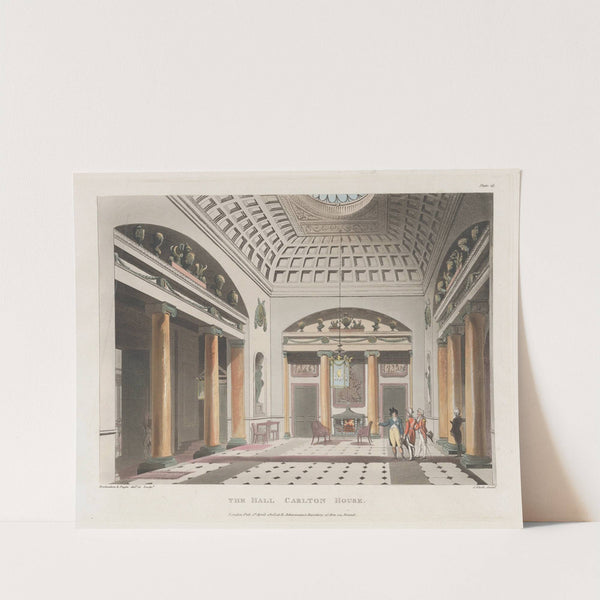 The Hall Carlton House. (1808) by Thomas Rowlandson