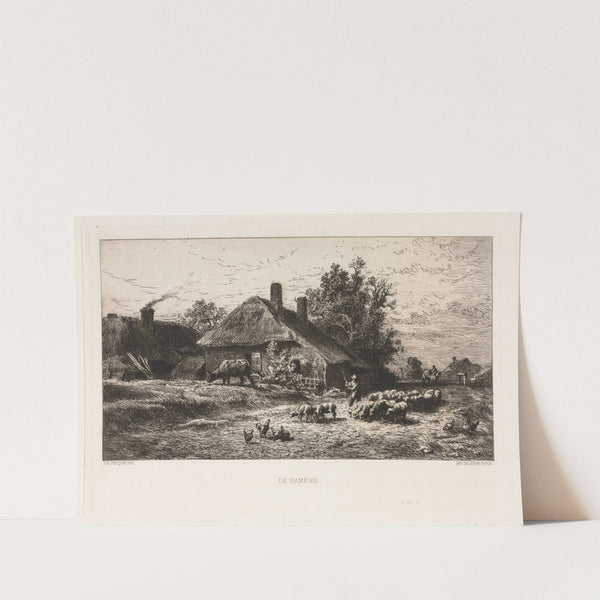 The Hamlet (1867) by Charles Emile Jacque