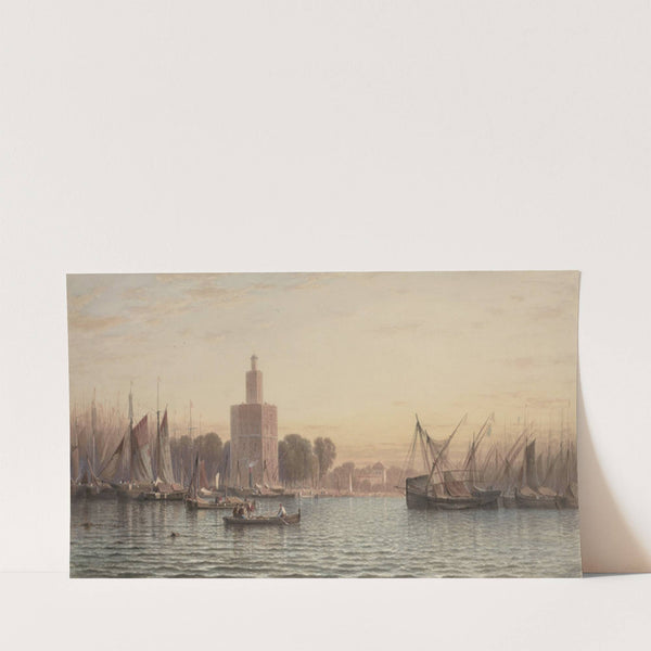 The Harbor of Seville (1867) by Samuel Colman